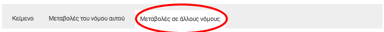 Μεταβολές σε άλλους νόμους