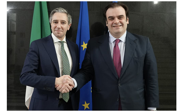 Υπουργείο Οικονομικών: Συνάντηση Πιερρακάκη με τον Υπουργό Οικονομικών της Ιρλανδίας