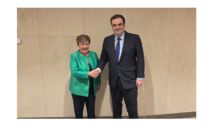 Υπουργείο Οικονομικών: Συνάντηση Πιερρακάκη με τη Γενική Διευθύντρια του ΔΝΤ, Kristalina Georgieva